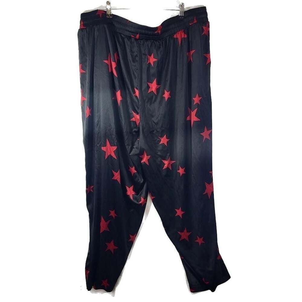 Torrid Sleep Black and Red Star Print Satin Pajama Pants Size 3 - Picture 2 of 4